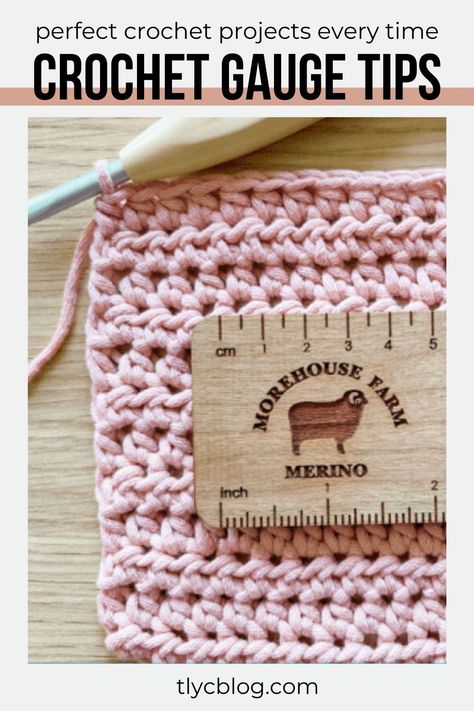 Crochet Gauge Chart, How To Make A Crochet Pattern Bigger, Yarn Crafts Crochet, Crochet Gauge, Crochet Beanies, Crochet Stitches Guide, Tunisian Crochet Stitches, Crochet Sweater Pattern Free, Beginner Crochet Tutorial