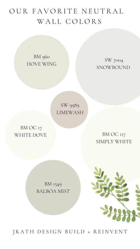 White Dove And Balboa Mist, Benjamin Moore Paint Combinations, Neutral Hallway Ideas Paint Colours, Balboa Mist Coordinating Colors, Airy Paint Colors, Bedroom Wall Color Combination Ideas, Wall Color Combination Ideas, Dove Wing Benjamin Moore, Bedroom Wall Color