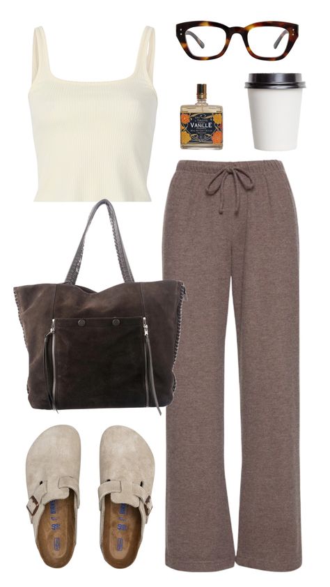 Shop Sweater Wide Leg Pant and other curated products on LTK, the easiest way to shop everything from your favorite creators. Brown Lounge Pants Outfit, Lounge Pants Outfit, Brown Lounge Pants, Coffee Shop Outfit, Mood Style, Airport Fits, Fashion Organization, Fall Fits, Wide Leg Pant