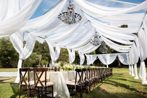 Ethereal Open-Air Reception Tent Ceiling Drapes, Arch Draping, Ceiling Decorations, Wedding Ceiling, Chiffon Fabric, Outdoor Wedding, Arch, Chiffon, Ceiling