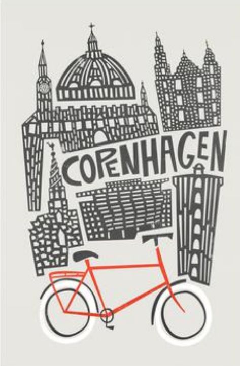 Copenhagen City, City Illustration, Greeting Card Set, Aarhus, City Prints, Design Graphique, Vintage Travel Posters, City Art, Vintage Travel