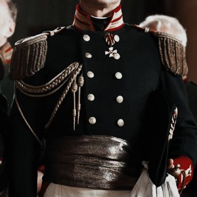 // p r i n c e c h a r m i n g Anna Karenina Inspired Outfit, Nutcracker Outfit Aesthetic, Fantasy General Aesthetic, Guard Outfit Male, Captain Of The Guard Aesthetic, Dark King Outfit, Prince Ball Outfit, Black Prince Outfit, Male Ball Outfit