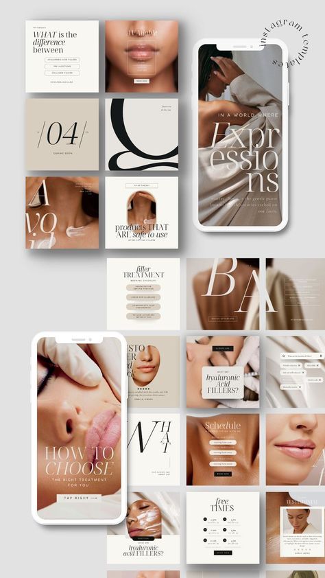 10 creative Instagram Story ideas for estheticians to engage with their followers and grow their #Botox_Social_Media #Filler_Instagram #Esthetician_Instagram #Dermatology_Clinic Filler Instagram, Nurse Injector, Instagram Design Layout, Homemade Face Mask, Instagram Template Design, Aesthetic Clinic, Social Media Presence, Instagram Layout, Social Media Design Inspiration