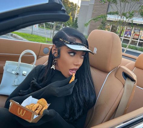 #boujee #chanel #rollsroyce #mcdonalds #chickennuggets #softlife #baddie #luxurybag #hermes Boujee On A Budget, Full Body Suit, Future Lifestyle, Gorgeous Hair, Body Suit, Rolls Royce, On A Budget, Full Body, Luxury Bags