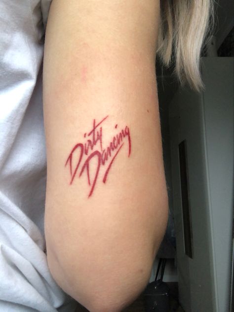 Pretty Woman Tattoo Movie, Dirty Dancing Tattoo Ideas, Mtv Tattoo, Dancing Tattoos, Dancing Queen Tattoo, Dirty Tattoos, 80s Tattoo Ideas, Dirty Dancing Tattoo, Birth Marks