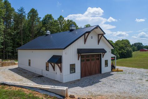 Metal Shop Building With Loft, Sheds With Living Quarters, Metal Garage Ideas Exterior, Metal Building For Rv, 30x50 Shop Plans, Morton Shop Buildings, Farmhouse Metal Shop, Pole Barn Shop With Porch, 20x30 Shop Ideas