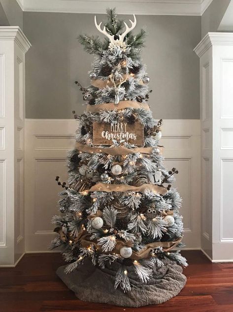 silver and white snow covered Christmas tree Silver And White Christmas Tree, Snow Covered Christmas Tree, Snow Christmas Tree, Snow Covered Christmas Trees, Snow Decorations, Christmas Tree Decoration Ideas, Xmas Tree Toppers, White Christmas Tree Decorations, Tree Decoration Ideas