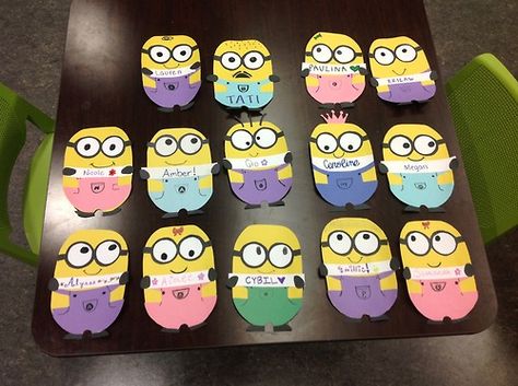 Door dec idea Minion Door, Resident Assistant Door Decs, Door Name Tags, Res Life Door Decs, Ra Decorations, Ra Door Tags, Dorm Door Decorations, Ra Door Decs, Ra Themes