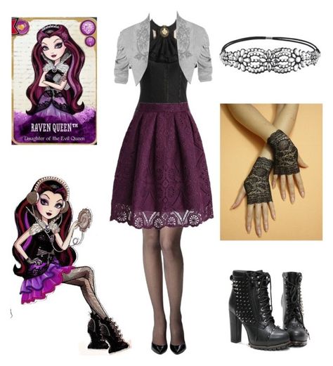 "Raven Queen cosplay - Ever After High" by shadow-cheshire ❤ liked on Polyvore featuring Commando, WearAll and Miss Selfridge Raven Queen Cosplay, Queen Inspired Outfits, Cosplay Raven, Queens Outfits, Cute Emo Outfits, Queen Cosplay, Princess Inspired Outfits, Evil Queens, Disney Inspired Fashion