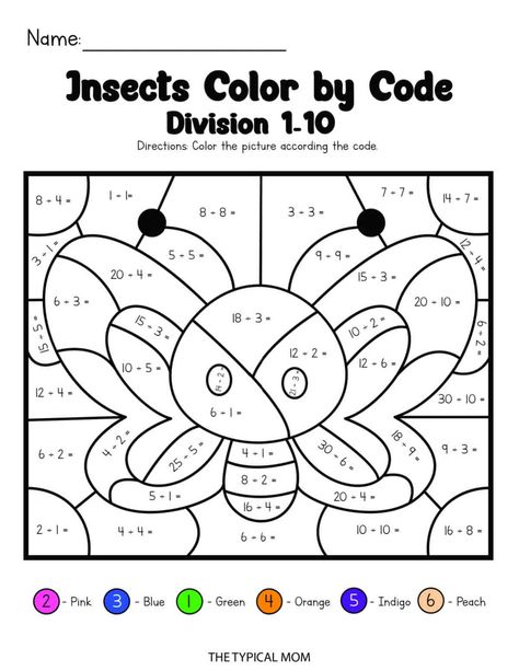 Free division color by number educational worksheets are here. Second or third grade coloring pages with math problems they can practice. Division Activity 3rd Grade, Third Grade Math Worksheets Free, 3rd Grade Math Worksheets Free Printable, Third Grade Division, Division Color By Number, Third Grade Math Worksheets, Coloring By Numbers, Kindergarten Addition Worksheets, Math Addition Worksheets