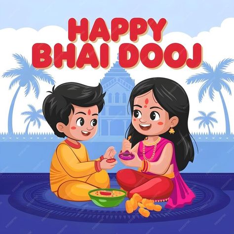 A poster for a happy bhai dooj greeting card | Premium AI-generated image Bhau Beej, Bhai Tika, Happy Bhai Dooj Images, Bhai Dooj Images, Morning Poems, Good Morning Poems, Happy Bhai Dooj, Bhai Dooj, Hindu Festival