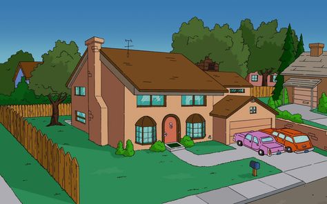 Simpsons House, Winter Watch, Sims Free Play, House Cartoon, Cartoon House, House Games, Bohemian House, Building Exterior, Tv Entertainment