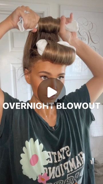 How To Fake Blowout Hair, Sock Hair Blowout, Easy To Style Haircut For Women Long, Blowout Hairstyles With Bangs, 90s Blowout Hair Overnight, Yeshipolito Hair, Easy Curling Hair Ideas, How To Get Blowout Hair, Heatless Curls Thick Hair