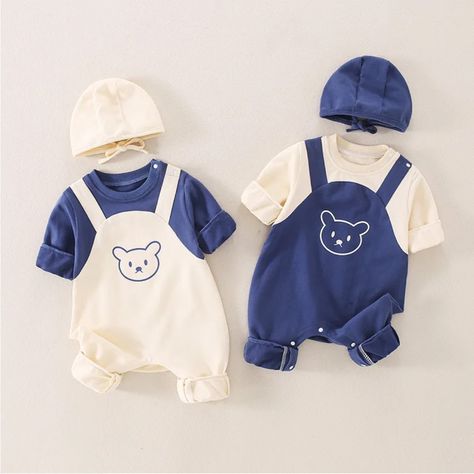 طفلة حديثة الولادة, Bear Outfits, Baby Boy Romper, Cartoon Outfits, Boys Romper, Knit Cap, Baby Outfits Newborn, Newborn Outfits