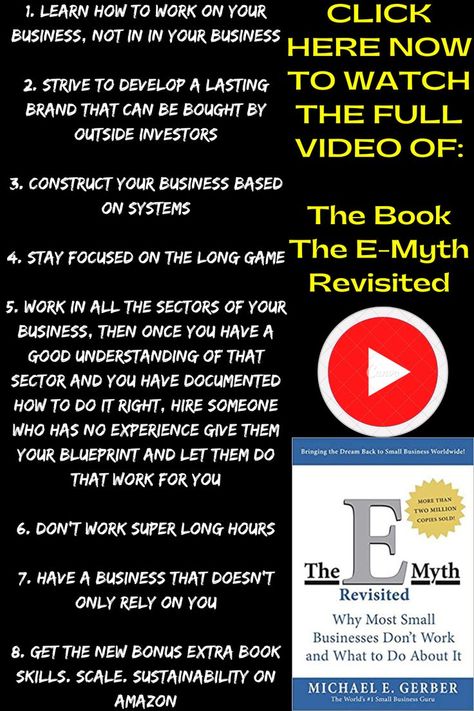 E Myth Revisited, The E Myth, Financial Literacy Books, Books Entrepreneur, Money Management Books, Entrepreneur Books, Management Books, Sales Training, Entrepreneur Motivation