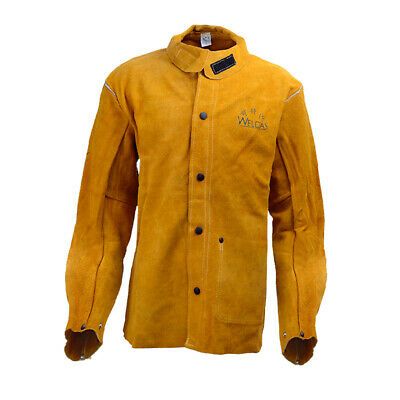 (eBay) Cowhide Leather Welders Jacket Protective Clothing welding Mig/Tig 102-107cm Welding Clothes, Welding Apron, Welding Jackets, Workplace Safety, Occupational Health And Safety, Protective Clothing, Flame Retardant, Cow Leather, Cowhide Leather