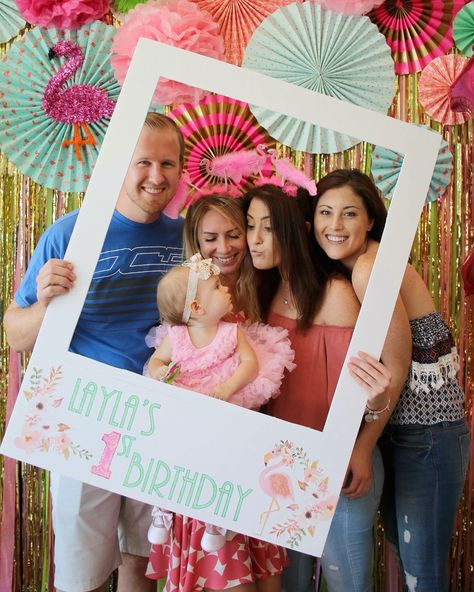 Flamingo, first birthday, backdrop, party, photobooth, photo booth Party Photobooth, Photo Booth Backdrop Wedding, Flamingo Birthday Party, Birthday Photo Booths, Flamingo Birthday, Flamingo Party, Festa Party, Photo Booths, Party Photo Booth