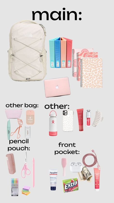 High School Essentials, Middle School Supplies, Middle School Essentials, School Emergency Kit, School Wishlist, School Backpack Essentials, Middle School Survival, Preppy School Supplies, School Routine For Teens