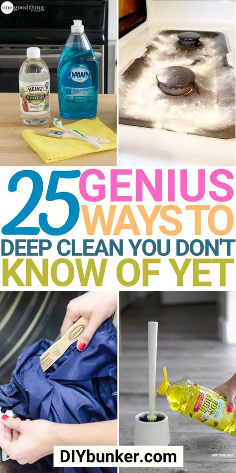 Deep Cleaning Tips | Have you been wondering if there is an easy way to clean house? These deep cleaning hacks are so useful and it will surprise you how you can clean your home fast and easily. #clean #cleaning #cleanhouse Ways To Deep Clean Your Home, Cleaning Hacks New House, Things To Deep Clean In Your House, At Home Cleaning Products, How To Clean Everything In Your House, How To Start Deep Cleaning Your House, Hacks For Cleaning House, Natural Cleaning Hacks Tips And Tricks, Deep Clean House In One Month