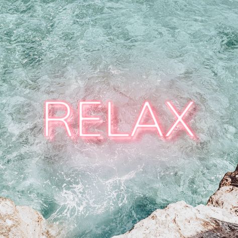 RELAX word pink neon typography | free image by rawpixel.com / nook Salon Aesthetic, Word Typography, Neon Typography, Hello Word, Dream Word, Neon Quotes, Neon Words, Aqua Background, Blue Words