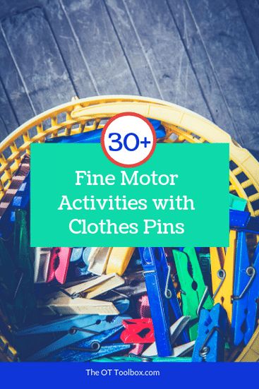 Fine Motor Activities with Clothespins - The OT Toolbox Clothes Pin Activities, Diy Lacing Cards, Toddler Fine Motor Activities, Pencil Grasp, Coordination Activities, Fine Motor Activities For Kids, Occupational Therapy Activities, Preschool Fine Motor, Fine Motor Skills Development