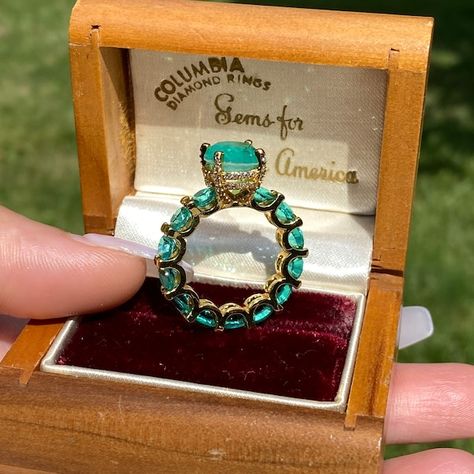 HollywoodStarJewels - Etsy Canada Emerald Band Ring, Stars D'hollywood, Columbian Emeralds, Natural Emerald Rings, Multi Gemstone Ring, Emerald Gem, Over The, Ring Emerald, Zambian Emerald