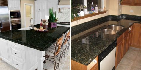 What Color Goes With UbaTuba Granite in Kitchen - Design Ideas - Epic Home Ideas Uba Tuba Granite Countertops, Ubatuba Granite, Green Granite Kitchen, Granite Backsplash Kitchen, Green Granite Countertops, Granite In Kitchen, Uba Tuba Granite, Counter Top Decor, Dark Granite Countertops