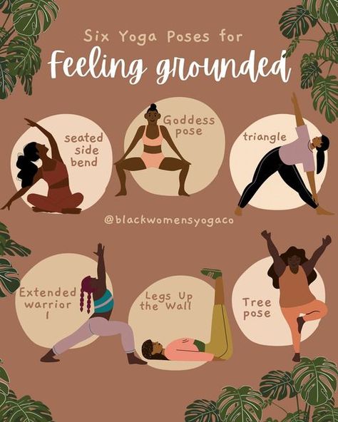 Yoga Poses Black Women, Instagram Yoga Poses, Grounding Poses Yoga, Black Women Doing Yoga, Grounding Yoga Flow, Yoga Black Woman Aesthetic, Grounding Yoga Poses, Yoga Content Ideas, Yoga Black Women