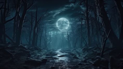 Scary Landscape, Background Scary, Nighttime Landscape, Horror Background, Scary Forest, Haunted Forest, Cocktail Cabinet, High Resolution Backgrounds, Illustration Background