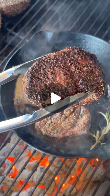 Malcom Reed on Instagram: "Nothing more romantic than a perfectly cooked steak basted with butter! . . #filet #castironsteak #steak #valentinesdinner #dateideas #openfirecooking #howtobbqright #reels" Cast Iron Steak, Cooking Steak, Kamado Bbq, Baked Steak, Open Fire Cooking, Big Green Egg, How To Grill Steak, Sirloin Steaks, Steak Dinner