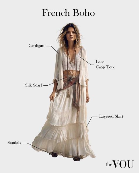 25 Types of Boho Styles - Most Popular and Trendy Desert Style Fashion, Bohemian Style Shoes, Bohemian Outfits Summer, French Boho, Estilo Hippie Chic, Dystopian Fashion, Stile Boho Chic, Look Boho Chic, Moda Hippie