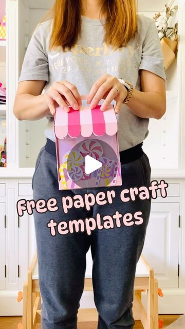 MR JO CRAFT on Instagram: "Get this super cute and super fun candy shop gift box templates for Cricut and Silhouette Cameo for FREE on my YouTube. Happy crafting!!! . #cricut #silhouettecameo #candy #cnadyshop #sweet #sweets #freesvg #freesvgfiles #svg #svgfiles #freedownload #freebies #papercrafts #papercrafts #papercrafting #giftbox #giftboxes #giftboxideas #giftideas #giftidea #party #partyideas #birthday #birthdayideas #cardstock" Gift Box Templates, Templates For Cricut, Silhouette Cameo Freebies, Candy Box Diy, Candy Box Template, Box Templates, Gift Box Template, Papercraft Templates, Best Candy