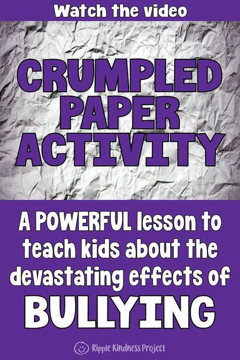 Crumpled Paper & Crumpled Heart Bullying Activity For Kids 1 Bully Lessons Elementary, Crumpled Heart Activity, Fill Your Bucket Activities, Upstander Activities, Bully Prevention Activities, Anti Bully Activities For Kids, Antibullying Ideas, Wrinkled Heart Activity, Wellbeing Activities For Children