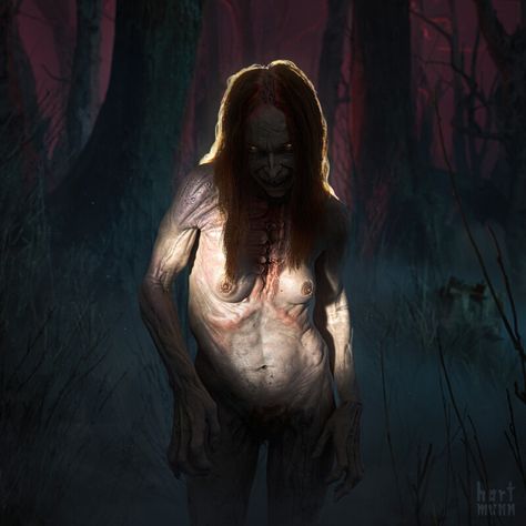 ArtStation - The Witch Zombie Concept, Witcher Monsters, Witch Characters, Scary Witch, Evil Witch, D D Monsters, Supernatural Beings, Scary Monsters, Horror Book