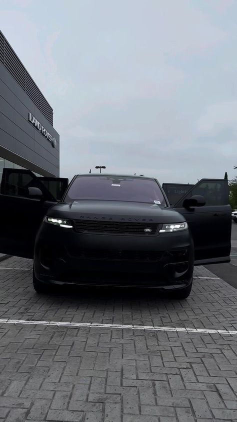 Range Rover Sport First Edition Matte Black 🖤🦇 - #rangerover #rangeroversport #NewRangeRover #firstedition #newcars #summerfun #SUV #England - 🎥:... | By Ladieslovelandrover | Facebook All Black Range Rover, Matte Black Range Rover, Car Tattoo Design, Range Rover Sport Black, Matte Black House, Suv Range Rover, New Range Rover Sport, Range Rover Interior, Land Rover Sport