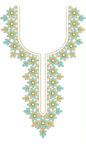 Neck Embroidery Design 20535 Latest Embroidery Designs, Embroidery Online, Embroidery On Kurtis, Kurti Embroidery Design, Embroidery Design Sets, Neck Embroidery, Border Embroidery Designs, Embroidery Works, Embroidery Neck Designs