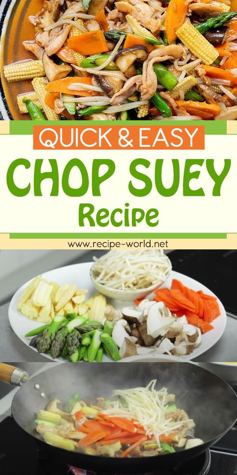 Vegetable Chop Suey Recipe Chinese, Easy Chop Suey Recipe, La Choy Chop Suey Recipe, Easy Chop Suey, Chicken Chop Suey Recipe, Chop Suey Recipe Chinese, Vegetable Chop Suey, Chop Suey Recipe, Recipe For Lunch