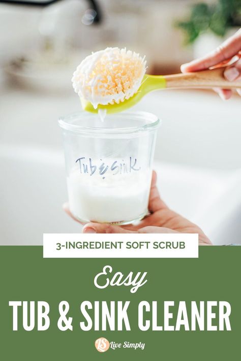 Diy Bath Tub Cleaner, Natural Bathtub Cleaner, All Natural Shower Cleaner, Homemade Scrubbing Bubbles Cleaner, Baking Soda Cream Cleaner, Baking Soda Cleaner Recipe, Baking Soda And Essential Oils, Homemade Sink Cleaner, Baking Soda Sink Cleaner