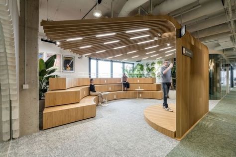 Tiered Seating Design, Collaborative Workspace Design, Communal Space, Spacious Office, Tiered Seating, Poznan Poland, Collaboration Space, Architecture Design Concept, Office Snapshots