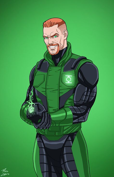 Green Lantern [Guy Gardner] (Earth-27) commission by phil-cho.deviantart.com on @DeviantArt Guy Gardner, Earth 27, Phil Cho, Dc Rebirth, Lantern Corps, Blue Lantern, Green Lantern Corps, Arte Dc Comics, Dc Comics Artwork