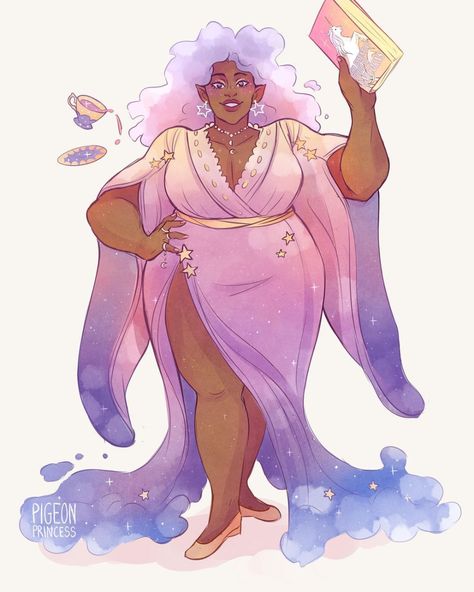 Pigeon Princess (@pigeon.princess) • Instagram photos and videos Plus Size Dnd Character, Divination Wizard, Air Genasi, Dnd Campaign, Plus Size Art, Dungeons And Dragons Characters, Unicorn Lover, Character Inspo, Character Ideas