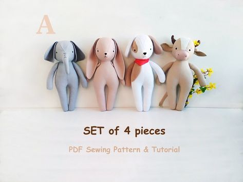 Elephant Baby Rooms, Bunny Teddy, Giraffe Nursery Decor, Toy Sewing, Animal Fabric, Lovey Pattern, Soft Toy Patterns, Pocket Pet, Rag Doll Pattern