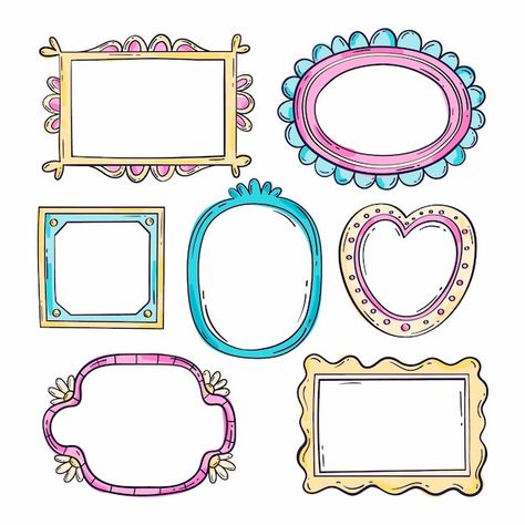 Bullet Journal Frames, Banner Doodle, Wedding Badges, Trippy Iphone Wallpaper, Journal Elements, Scrapbook Patterns, Doodle Frame, Doodle Frames, Bible Doodling