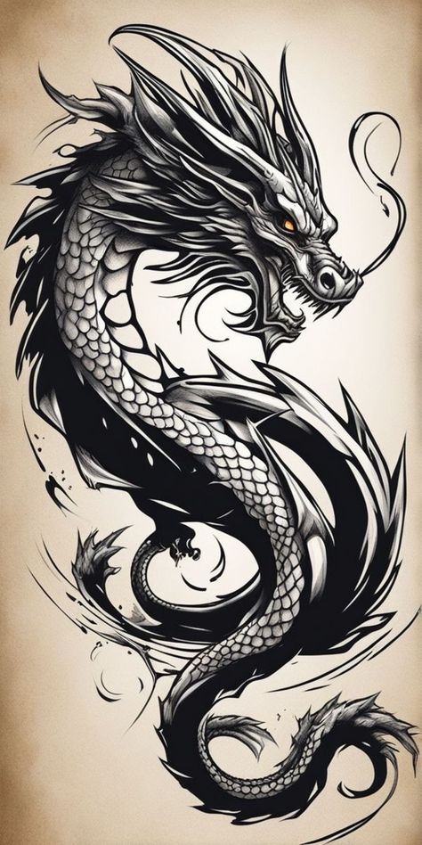 Dragon Body Tattoo, Dragon Cover Up Tattoo, 2d Tattoo, Dragon Tattoo Realistic, Black Dragon Tattoo, Koi Tattoo Sleeve, Casino Tattoo, Arte Viking, Dragon Tattoo Art