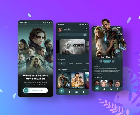 Check out this Video Streaming App layout that allows viewers to watch all their favourite shows on a single Platform. This app is designed with a neat and clean UI/UX and a choice of dark color palette that attracts users and viewers. We are ready to take on a new Project. Visit our site - https://hashtechy.com/ For further information contact us at: Email: hello@hashtechy.com USA: +1 (424) 242-1292 IND: +91 9033 422 533 Video Streaming App, Event App, Movie App, Movie Card, Dark Color Palette, Gui Design, App Interface Design, App Layout, App Interface