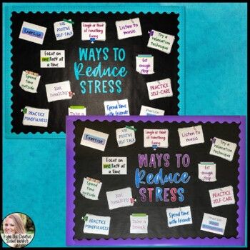 Stress Bulletin Board | Social Work or Counseling Decor | TPT Office Bulletin Board Ideas, School Counseling Office Decor, School Counselor Bulletin Boards, Counseling Decor, Counselor Bulletin Boards, Office Bulletin Board, School Counseling Bulletin Boards, Counseling Bulletin Boards, Social Work Offices