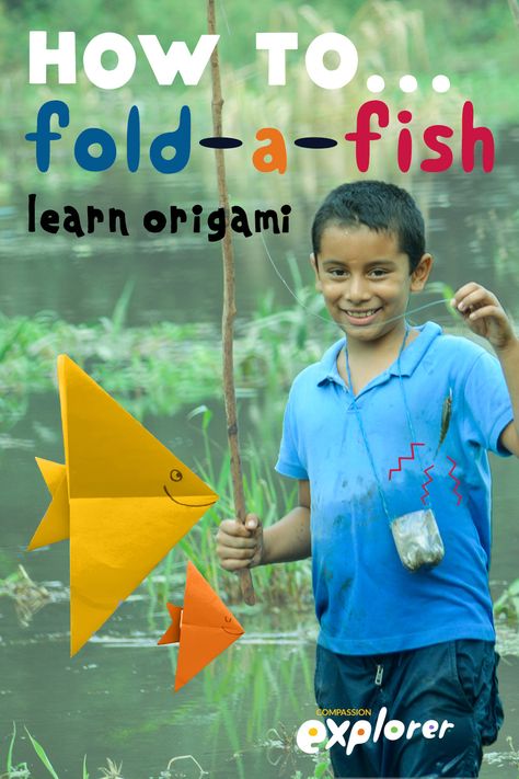 God Created Fish And Birds Craft, Easy Craft For Kids, Craft Origami, Fish Symbol, Origami Fish, Kids Bible, Bible Crafts For Kids, Poor Countries, Fish Crafts