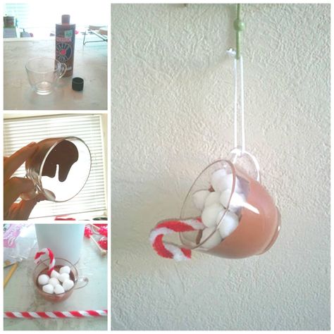 DIY Hot Chocolate Ornaments...these are the BEST Homemade Christmas Ornament Ideas! Homemade Ornament Ideas, Homemade Christmas Ornament, Homemade Ornament, Diy Xmas Ornaments, Christmas Ornament Ideas, Chocolate Ornament, Diy Hot Chocolate, Easy Holidays Crafts, Christmas Homemade