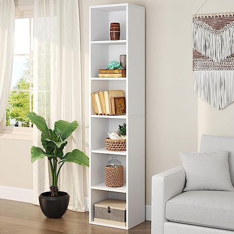 Tall Narrow Bookshelf, Bookshelf With Storage, Cube Display, Narrow Bookshelf, Corner Bookshelf, Tall Bookshelves, Open Bookshelves, Corner Bookshelves, Space Storage