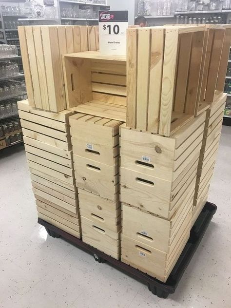 31 Reasons We Can’t Stop Buying Michaels Storage Crates. Hometalk Partner #crates Crate Storage, Funky Junk, Wood Crates, Decor Guide, Wooden Crates, Mason Jar Diy, Décor Diy, Rock Stars, Recycled Crafts